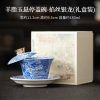 Chinese Vintage Classic Dragon Pattern Blue and White Porcelain Gaiwan