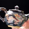 Vintage Porcelain Kiln Change Gongfu Dragon Teapot With Color Changing Chinese Dragon Pattern